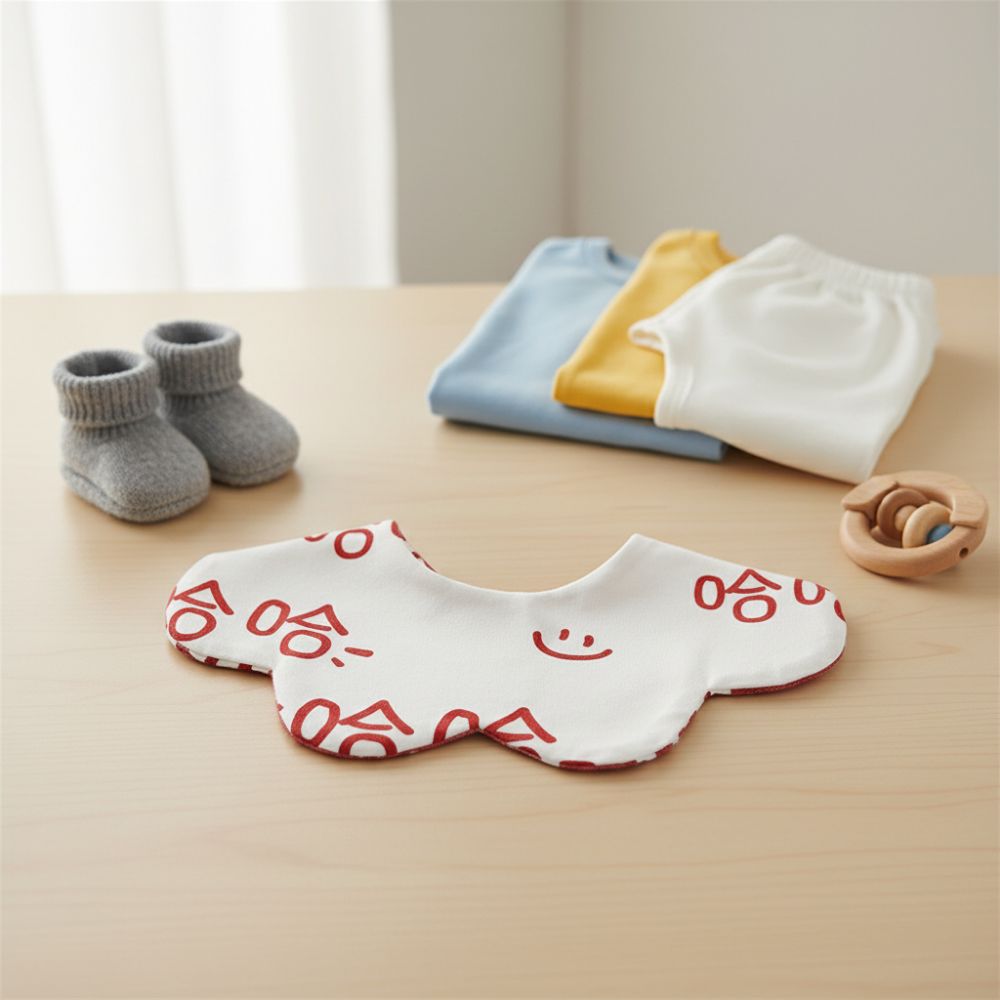 Skincare Newborn - Cartoon Baby Feeding Bib Two-sided Usable