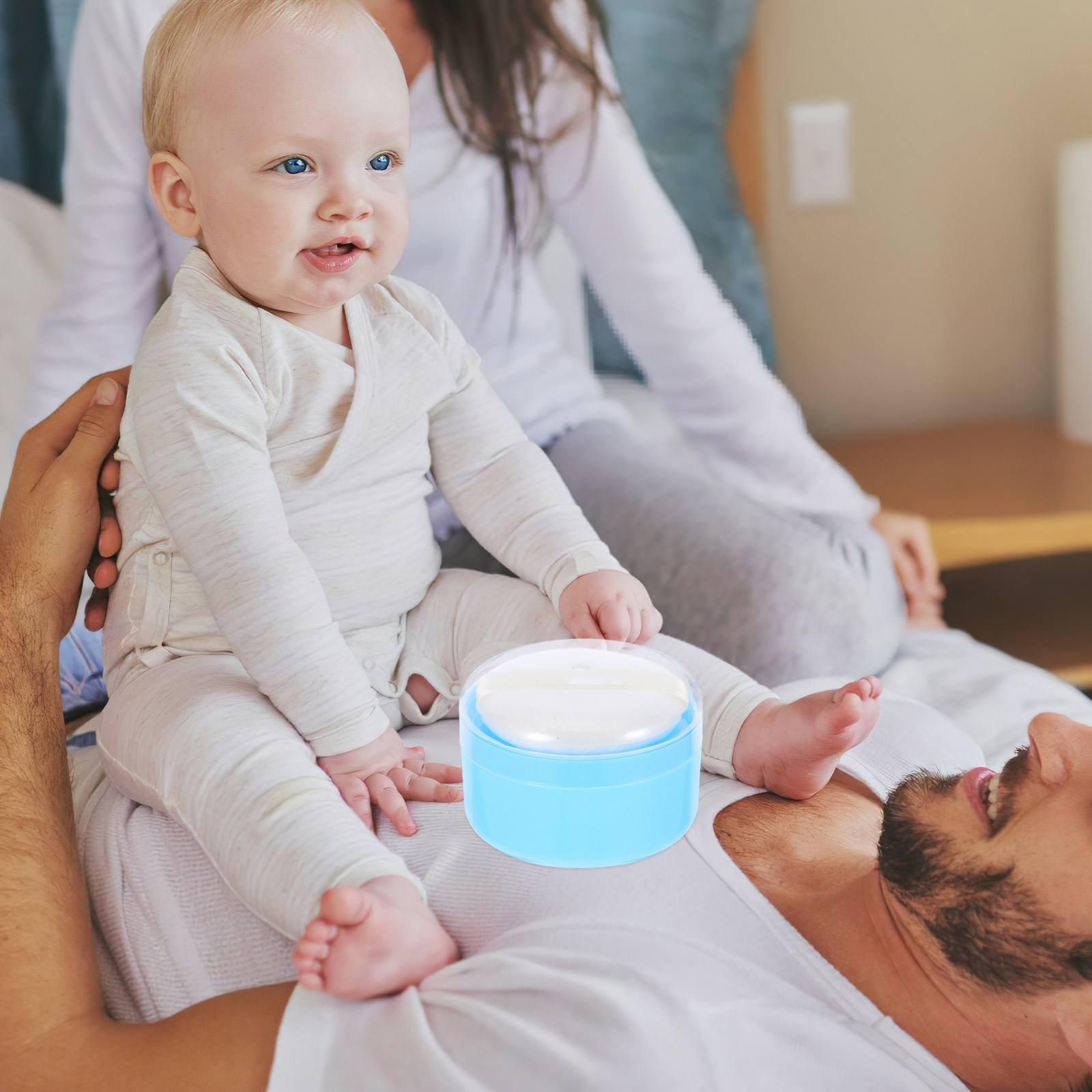 Baby Powder Puff Container Por - Skincare Newborn review and price
