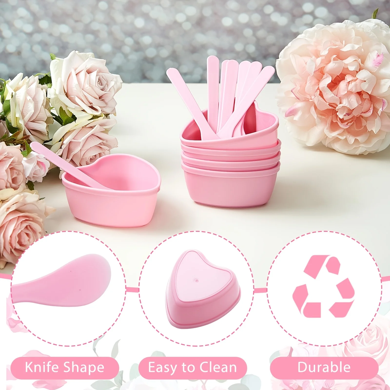 6-piece Pink Heart Shaped Faci - Skincare Viral Tiktok review and price